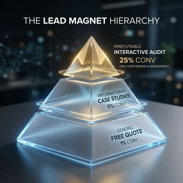 The Lead Magnet Hierarchy: From Generic Quotes to Irrefutable Audits