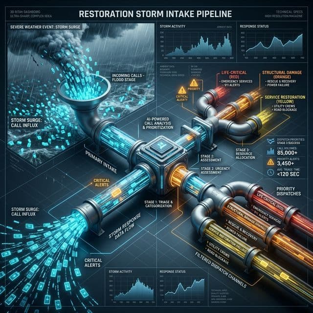 Restoration Storm Season Lead Intake Pipeline - High-Volume Surge Management