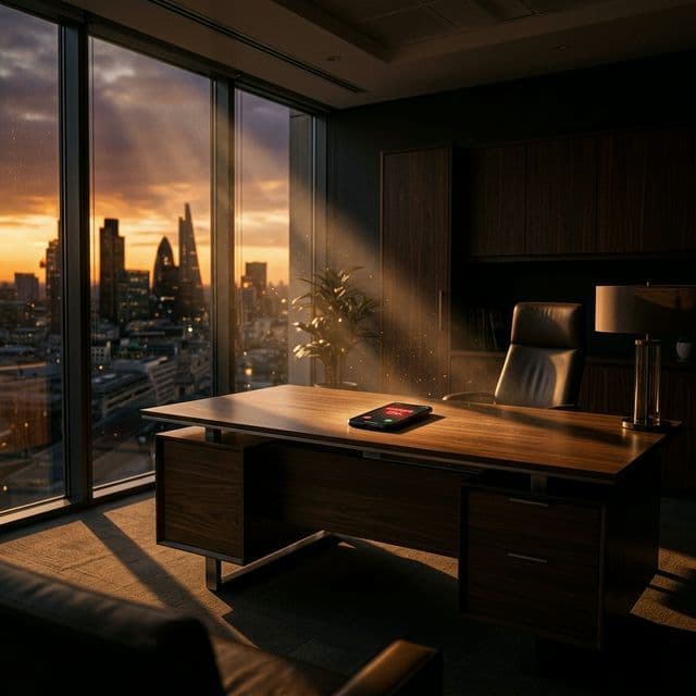 Abandoned High-Value Lead - Empty Office at Sunset