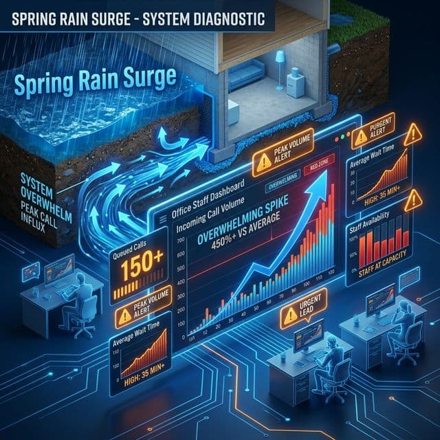 Spring Rain Surge Diagnostic - Foundation Waterproofing Lead Volume