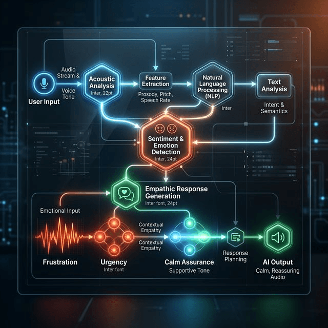 Technical: Flowchart demonstrating the Empathy Decision Tree for tone detection