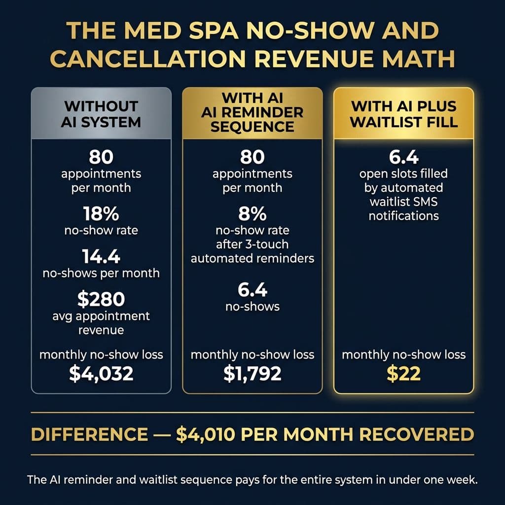 The Med Spa No-Show and Cancellation Revenue Math