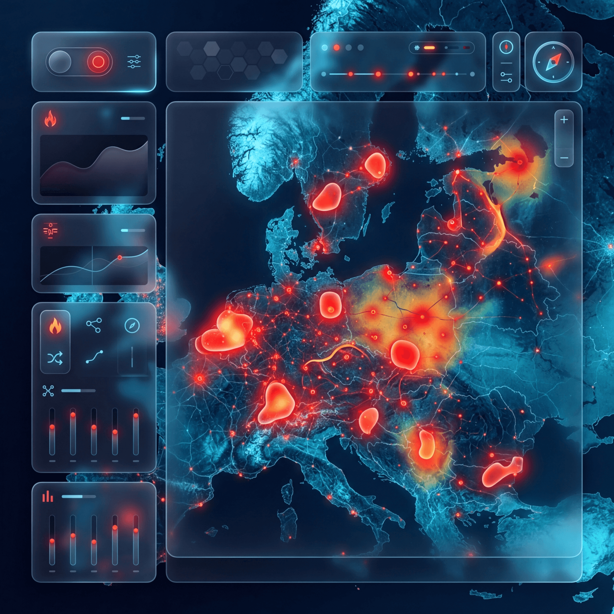 Technical thermal map interface visualizing HVAC revenue leak in Indianapolis
