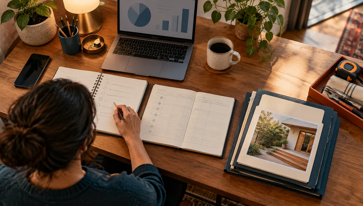 An inquiry notebook and completed job folders used to measure local SEO results beyond website activity.
