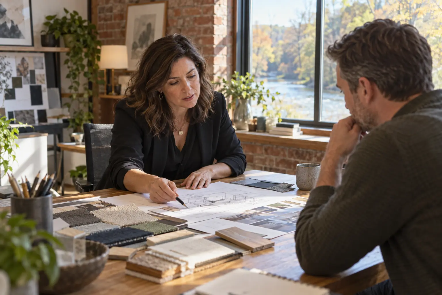 Chagrin Falls business owner reviewing service scope with a client