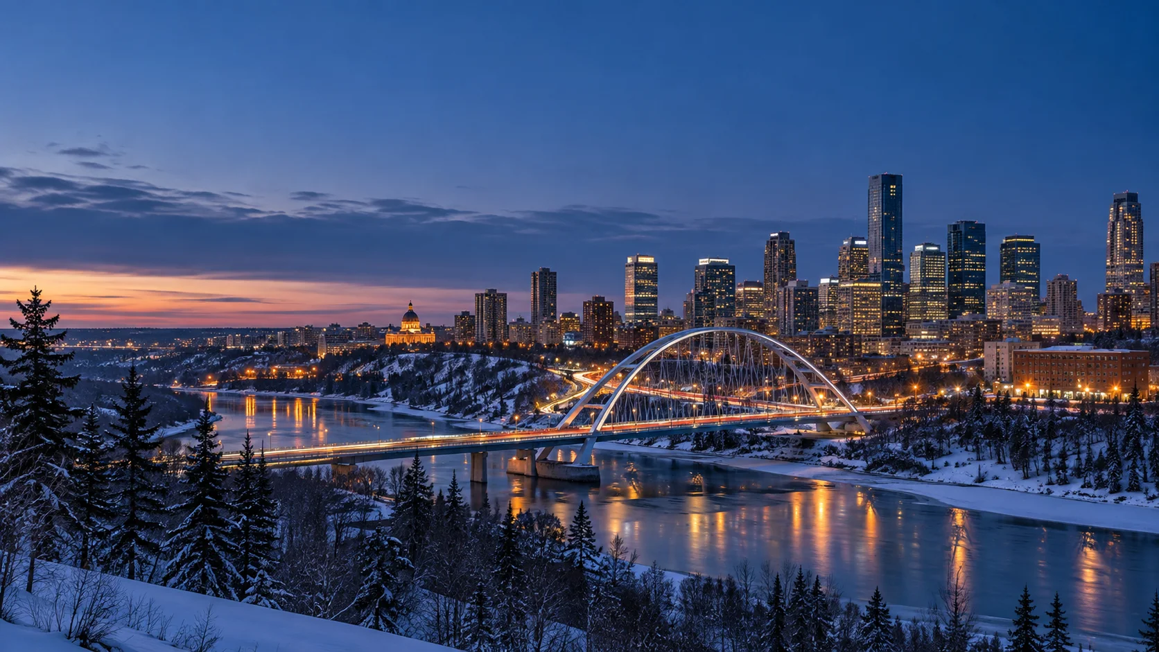 Edmonton river valley and city, original service-area image by The Quiet Protocol